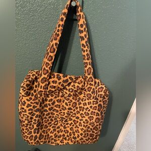 Baggu leopard small cloud carry on bag